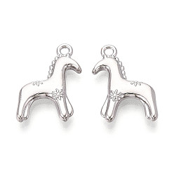 Платина Стойки подвески обшивки сплава, лошади прелести, без кадмия, без никеля и без свинца, платина, 21x13.5x3 мм, отверстие : 1.8 мм