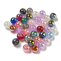 Mixed Color Acrylic Beads, Round, Mixed Color, 6mm, Hole: 1.4mm