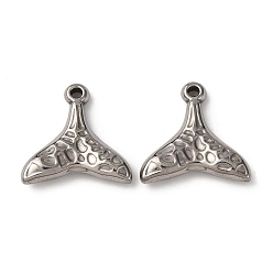 Другие Океан 304 подвески из нержавеющей стали, анти-тускнение, рыбий хвост, 20.5x21x4.5 мм, отверстие : 1.6 мм