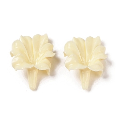 Светлый Золото-желтый Синтетических коралловых бусин, окрашенные, цветок, светлый золотарник желтый, 32x23.5x9.5 мм, отверстие : 1.2 мм