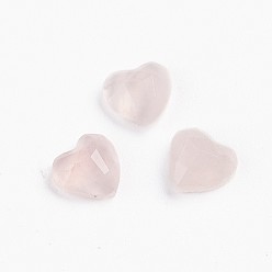 Розовый Кварц Природного розового кварца кабошонов, сердце, граненые, 5.5x6x2.5 мм