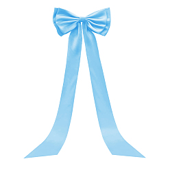 Светло-Голубой Тканевые большие банты, декоративные элементы для фона, для декора свадебного банкета, Небесно-голубой, 2030x465x30 мм