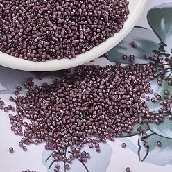 (DB1792) Темный Дымчатый Аметистовый с Белой Подкладкой AB Бусины miyuki delica, цилиндр, японский бисер, 11/0, (дБ 1792) темно-синий дымчатый аметист, 1.3x1.6 мм, отверстия: 0.8 мм, около 20000 шт / мешок, 100 г / мешок