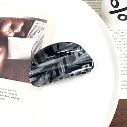 Черный Заколки для волос из пвх, аксессуары для волос для женщин и девочек, чёрные, 82x45 мм