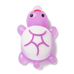 Сливовый Светящиеся подвески из ПВХ, светится в темноте, черепаха, слива, 50x30x16 мм, отверстие : 2.5 мм