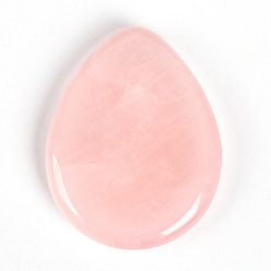 Rose Quartz Natural Rose Quartz Massage Stone, Thumb Worry Stone, Pocket Palm Stones, for Relaxing, Pain Relief, Teardrop, 45x35mm