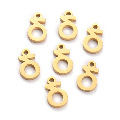 Letter D 304 подвески из нержавеющей стали, матовый стиль, греческий алфавит, золото, letter.d, letter.d: 11x7x1.5 мм, отверстие : 1.5 мм