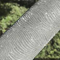 Серебро Блестящие фактурные ткани из искусственной кожи, поделки товары для рукоделия, серебряные, 33x20 см