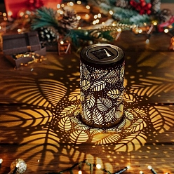 Лист Солнечные фонари уличные подвесные фонари, полый железный фонарь для наружного декора, Водонепроницаемый светодиодный декоративный садовый светильник для патио и двора, лист, 120x120x215 мм