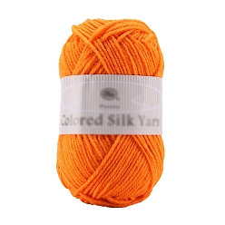 Темно-Оранжевый Полиэфирная пряжа для свитера и шапки, для вязания крючком принадлежности, темно-оранжевый, 2 мм, около 94.05 ярдов (86 м) / моток