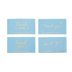 Word 4 Bags 4 Style Laser Thank You for Supporting My Small Business Card, for Decorations, Rectangle, Word, 90x50x0.4mm, 50pcs/bag, 1Bag/style