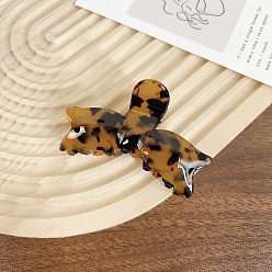 Темно-Золотистый Заколки для волос в форме когтей из ацетата целлюлозы, аксессуары для волос для женщин и девочек, бантом, темные золотарник, 46x80 мм