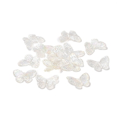 Прозрачный АВ Прозрачные акриловые подвески, бабочка, поиск ювелирных изделий своими руками, ясно AB, 20x27x3 мм, отверстие : 1 мм, 769 шт / 500 г