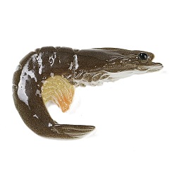 Кокосово-Коричневый Кабошоны из смолы, имитация еды, креветка, кокосового коричневый, 69x42x11 мм