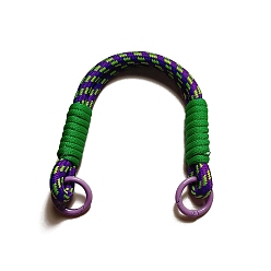 Dark Violet Nylon Braided Lanyard, Mobile Strap, with Metal Clasp, Phone Cases Accessories, Dark Violet, 30cm