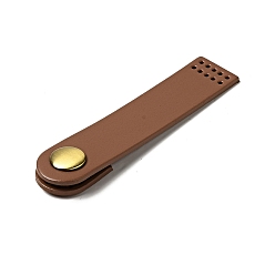 Верблюжий Полукруглая воловья кожа пришить застежки для кошелька, пряжка для рта на латунной кнопке, сумка для чемодана противоугонные детали, верблюжие, 9.05x2x1 см, отверстие : 1.5 мм