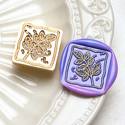 Лист Сургучная печать, латунные головки штампов, для сургучной печати, золотые, лист, 25x25x14.5 мм, внутренний диаметр: 7 мм