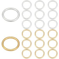 (52) Непрозрачная лаванда 20 шт. 2 цвета 925 открытые соединительные кольца из стерлингового серебра, пропил пилой закругленный, разноцветные, 19 датчик, 8x0.9 мм, внутренний диаметр: 6 мм, 10 шт / цвет