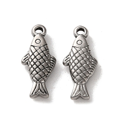 Fish 304 подвески из нержавеющей стали, цвет нержавеющей стали, рыба, 21x9x4 мм, отверстие : 1.5 мм