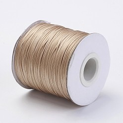 Goldenrod Waxed Polyester Cord, Bead Cord, Goldenrod, 0.5mm, about 169.51~174.98 Yards(155~160m)/Roll