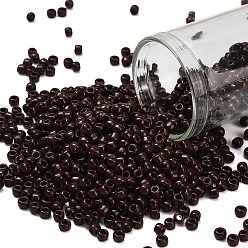 (46D) Opaque Deep Chocolate Brown Тохо 8/0 круглые бусины, японский бисер, (46 d) непрозрачный темно-шоколадно-коричневый, 8/0, 3 мм, отверстие : 1 мм, Около 222 шт / 10 г