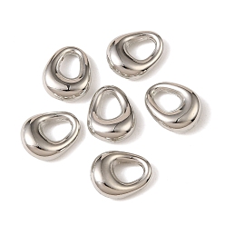 Platine Pendentifs en plastique, charme de larme, platine, 18x14.5x7mm, Trou: 8x6mm
