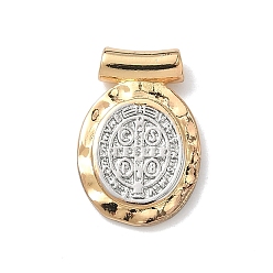 Другие Религия латунные подвески, платиной и золотом, святой Бенедикт медаль, 17.5x12x3 мм, отверстие : 1.6 мм