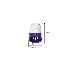 Indigo Protège-doigts en silicone et en plastique, pour les outils de couture, indigo, 28.6x19.3mm