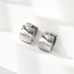 Нержавеющая Сталь Цвет 304 серьги-кольца из нержавеющей стали с эффектом полировки, цвет нержавеющей стали, 13.5x9 мм