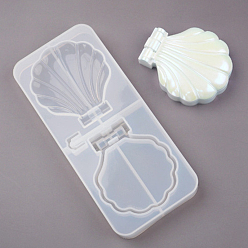 Shell Shape DIY Mirror Holder Silicone Molds, Resin Casting Molds, Shell Shape, 138x71x15mm