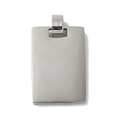 Нержавеющая Сталь Цвет Не тускнеющие 304 подвески из нержавеющей стали, лазерная резка, прямоугольный шарм, цвет нержавеющей стали, 22x15x2 мм, отверстие : 4x3 мм