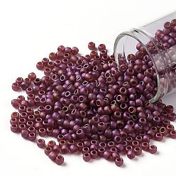(332F) Cranberry Gold Luster Тохо 8/0 круглые бусины, японский бисер, (332 f) блеск клюквенного золота, 3 мм, отверстие : 1 мм, Около 222 шт / 10 г