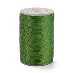 Светло-зеленый Коричневый Круглая вощеная нить из полиэстера, микро шнур макраме, витой шнур, для шитья кожи, оливковый, 0.3~0.4 мм, около 174.98 ярдов (160 м) / рулон