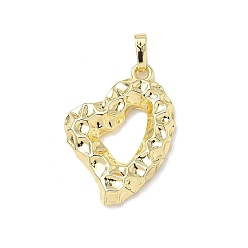 Настоящее золото 18K Латунные подвески, сердце, стойки покрытие, долговечный, без кадмия и без свинца, реальный 18 k позолоченный, 28x20x4 мм, отверстие : 5x3.5 мм