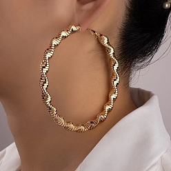 Ring Boucles d'oreilles en alliage pour femmes, avec une épingle en argent sterling, anneau, 925mm