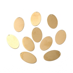 Золотой Ионное покрытие (ip) 304 подвески из нержавеющей стали, двухсторонний подъемный стол, пустая бирка с матовой отделкой, овальные, золотые, 37x22.5x1 мм, отверстие : 1.8 мм