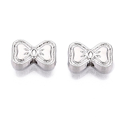 Платина Наберешь металлизации шарики сплава, без кадмия, без никеля и без свинца, бантом, платина, 7x10.5x3.5 мм, отверстие : 1.6 мм