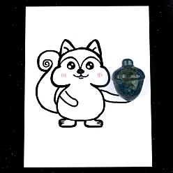 (RRHB277) Кристалл на подкладке из медово-бежевого цвета Украшения из натурального индийского агата в виде сосновых шишек, с бумажными карточками, фигурка для украшения дома, энергетический камень рейки для исцеления, 26x20 мм