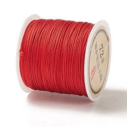 Red 50 Yards Nylon Chinese Knot Cord, Nylon Jewelry Cord for Jewelry Making, Red, 0.8mm