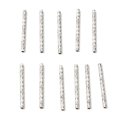 Платина Бисера латунной трубки, долговечный, стойки покрытие, платина, 20x1.5 мм, отверстие : 0.9 мм