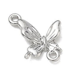 Platinum Alloy Connector Chamrs, Butterfly Links, Platinum, 15.5x12x1.5mm, Hole: 1.2mm