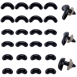 Черный 180шт 3 стиль акриловые кукольные глаза, ремесленные глаза, для поделок, вязаные игрушки и чучела животных, чёрные, 9~16x17~30 мм, 60 шт / стиль