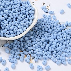 Светло-Голубой Непрозрачные акриловые бусины, арахис, Небесно-голубой, 6.5x4x3 мм, отверстие : 1.4 мм, Около 9890 шт / 500 г