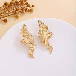 Другие Серьги железа, золотые, ламинария, 61x19.4 мм