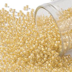 (983) Inside Color Custard Lined Круглые бусины toho, японский бисер, (983) внутри цветной заварной крем на подкладке, 11/0, 2.2 мм, отверстие : 0.8 мм, Около 50000 шт / фунт