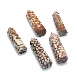 Oolitic Limestone Украшение дисплея из природного оолитового известняка с одинарным окончанием, исцеляющие каменные палочки, для рейки чакра медитативная терапия decos, форма пули, 50~56x17~20x15~18 мм