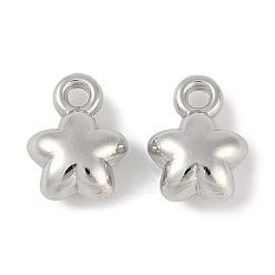 Платина Пластмассовые подвески ccb, звезды прелести, платина, 10x7.5x4.5 мм, отверстие : 1.5 мм