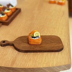 Оранжевый Миниатюрные украшения из смолы, аксессуары для домашнего кукольного домика с микро-ландшафтом, притворяясь опорными украшениями, питание, оранжевые, 13x11 мм