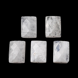 Rainbow Moonstone Бусины из натурального радужного лунного камня, прямоугольные, граненые, 14~14.5x10~10.5x5.5~6 мм, отверстие : 1.2~1.4 мм