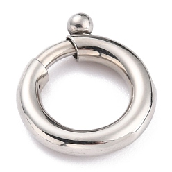 Нержавеющая Сталь Цвет Не тускнеет 304 застежки-пружины из нержавеющей стали, цвет нержавеющей стали, 17x15x3 мм, внутренний диаметр: 10 мм